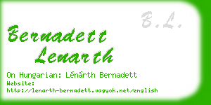 bernadett lenarth business card