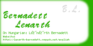 bernadett lenarth business card